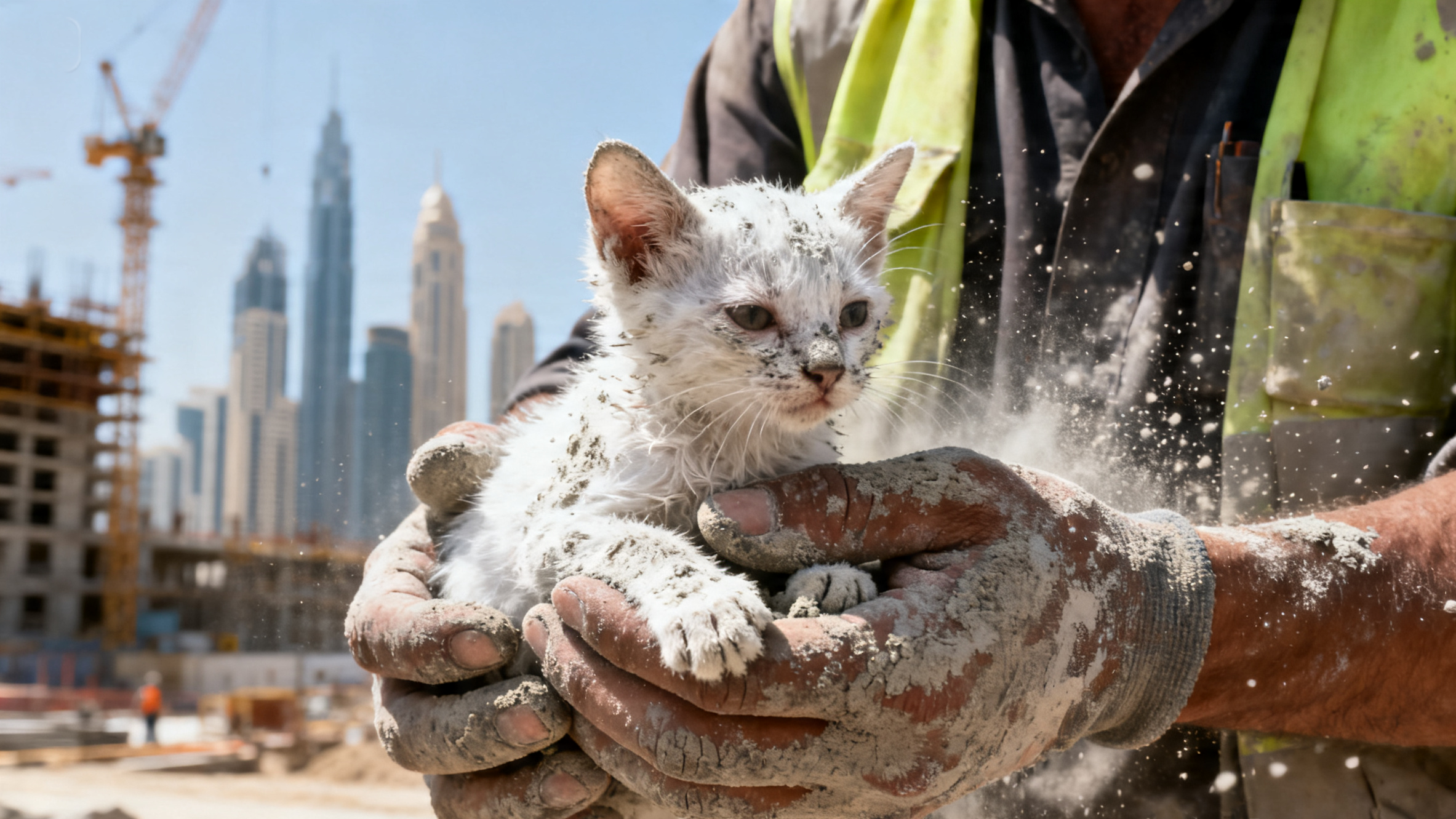 El gato del rascacielos: una historia en construcción en Dubái