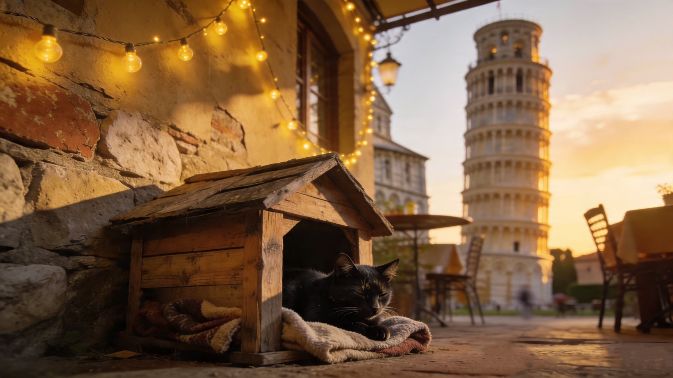 La gata negra de la Torre de Pisa: la historia de Luna y su rescato en un lugar inesperado